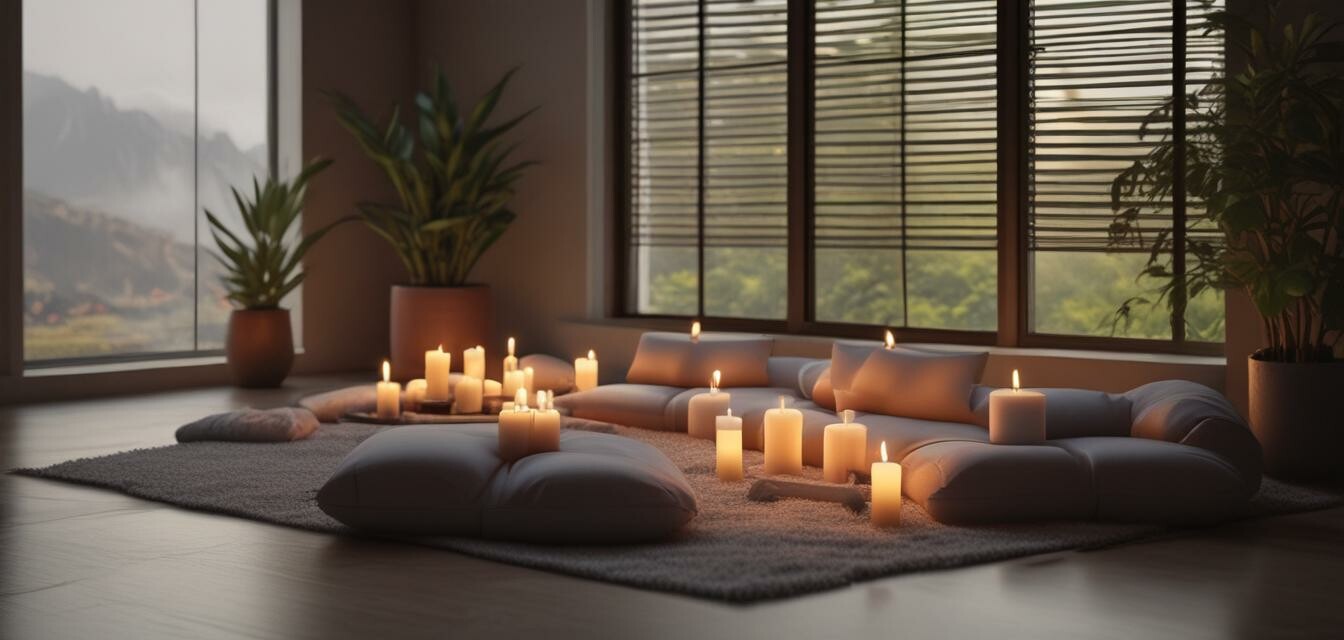 Tranquil meditation setup